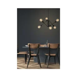 Lucide LESTER - Hanglamp - 6xE27 - Zwart