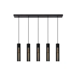 Lucide Lionel - Hanglamp - 5xE27 - Zwart