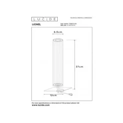 Lucide LIONEL Tafellamp 1xE27/40W Zwart