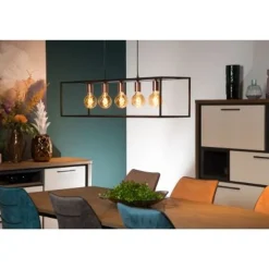 Lucide LUC.ARTHUR PENDEL 5XE27 ZWART