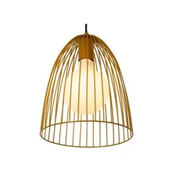 Lucide MACARONS Hanglamp-Okerge.-Ø24,5-1xE27-40W-Metaal