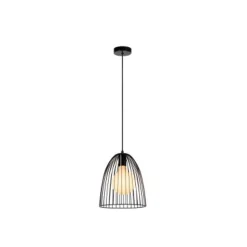 Lucide MACARONS Hanglamp-Zwart-Ø24,5-1xE27-40W-Metaal