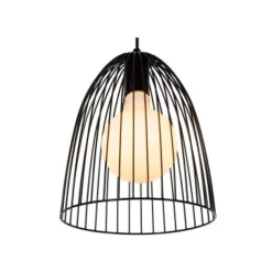 Lucide MACARONS Hanglamp-Zwart-Ø24,5-1xE27-40W-Metaal