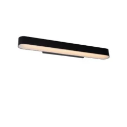 Lucide MADELON - Wandlamp Badkamer - LED - 1x9W 2700K - IP44 - Zwart Lucide