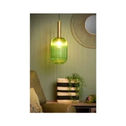 Lucide MALOTO - Hanglamp - Ø 20 cm - 1xE27 - Groen