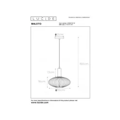 Lucide MALOTO - Hanglamp - Ø 30 cm - 1xE27 - Groen