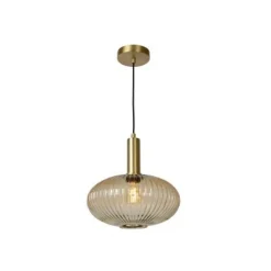 Lucide MALOTO - Hanglamp - Ø 30 cm - 1xE27 - Amber
