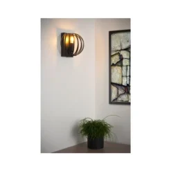 Lucide MANUELA - Wandlamp - 1xE14 - Zwart