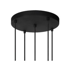 Lucide MARIUS Hanglamp-Zwart-Ø55-5xE27-40W-Glas