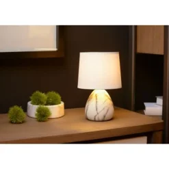 Lucide MARMO - Tafellamp - Ø 16 cm - 1xE14 - Wit