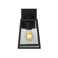 Lucide MATSLOT Wandlicht IP23 E27 H25cm Zwart