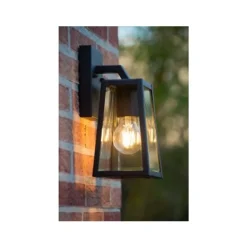 Lucide MATSLOT Wandlicht IP23 E27 H25cm Zwart