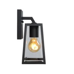 Lucide MATSLOT Wandlicht IP23 E27 H25cm Zwart