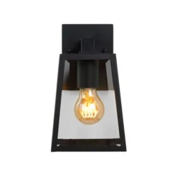 Lucide MATSLOT Wandlicht IP23 E27 H25cm Zwart