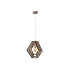 Lucide MAURO Hanglamp Kinder-Taupe-1xE27-40W-MDF