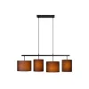 Lucide MAYA Hanglamp-Zwart-4xE27-40W-Katoen