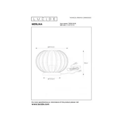 Lucide MERLINA - Tafellamp Kinderkamer - Ø 25,5 cm - 1xE27 - Roze