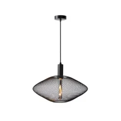 Lucide MESH - Hanglamp - Ø 45 cm - 1xE27 - Zwart