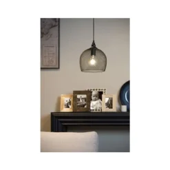 Lucide MESH Pendel E27 Ø22cm H 20cm Zwart