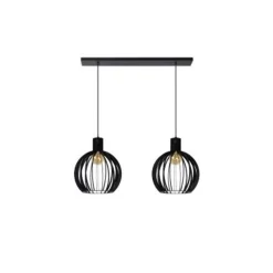 Lucide MIKAELA - Hanglamp - Ø 35 cm - 2xE27 - Zwart