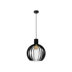 Lucide MIKAELA - Hanglamp - Ø 35 cm - 1xE27 - Zwart