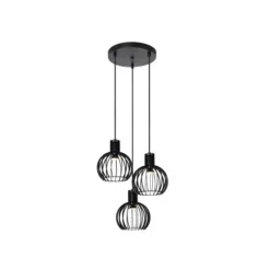 Lucide MIKAELA Hanglamp-Zwart-Ø32-3xE14-5W-Metaal