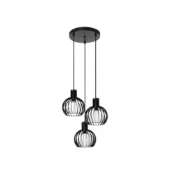 Lucide MIKAELA Hanglamp-Zwart-Ø32-3xE14-5W-Metaal