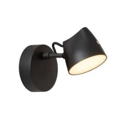 Lucide MILNE Wandlamp-Zwart-LED Dimb.-6W-2700K-12V-Metaal