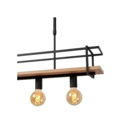 Lucide MILONGA Hanglamp-Zwart-4xE27-40W-Metaal