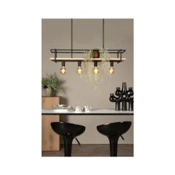 Lucide MILONGA Hanglamp-Zwart-4xE27-40W-Metaal