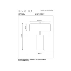 Lucide MIRASOL - Tafellamp - Ø 25 cm - 3xG9 - Wit Lucide