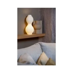 Lucide MOMORO Tafellamp-Wit-1xE14-25W-Porsel.