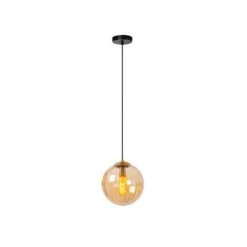 Lucide MONSARAZ Hanglamp-Amber-Ø25-1xE27-40W-Glas