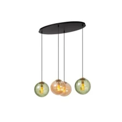 Lucide MONSARAZ Hanglamp-Groen-4xE27-40W-Glas