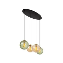 Lucide MONSARAZ Hanglamp-Groen-4xE27-40W-Glas