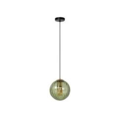 Lucide MONSARAZ Hanglamp-Groen-Ø25-1xE27-40W-Glas
