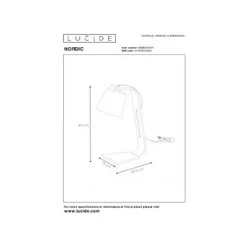 Lucide NORDIC - Tafellamp - 1xE14 - Wit