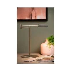 Lucide NUVOLA - Bureaulamp - Ø 20 cm - LED Dimb. - 1x9W 3000K - Mat chroom Lucide