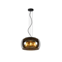 Lucide OLIVIA Hanglamp-Fumé-Ø40-3xE27-40W-Glas