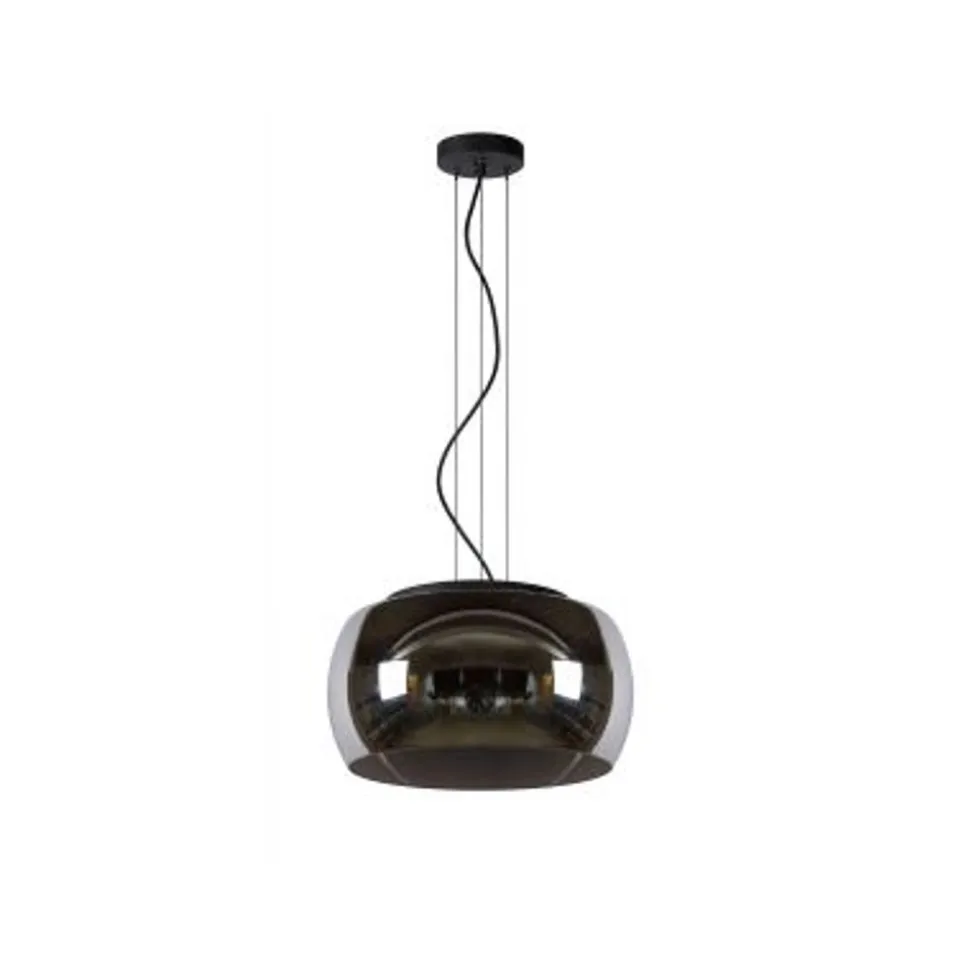 Lucide OLIVIA Hanglamp-Fumé-Ø40-3xE27-40W-Glas