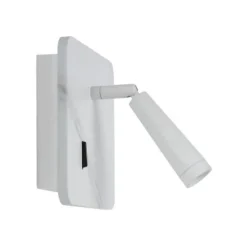 Lucide OREGON - Bedlamp - LED - 1x3W 3000K - Met USB oplaadpunt - Wit