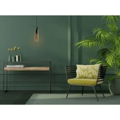 Lucide ORLANDO Hanglamp 1xE27/60W Zwart/Smoke glas