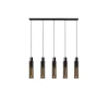 Lucide ORLANDO Hanglamp 5xE27/60W Zwart/Smoke glas