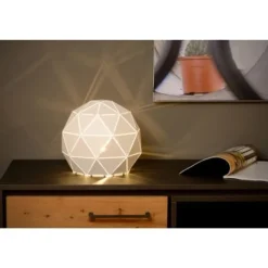 Lucide OTONA - Tafellamp - Ø 25 cm - 1xE27 - Wit Lucide