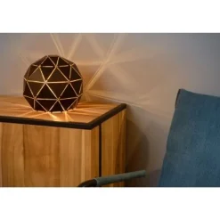 Lucide OTONA - Tafellamp - Ø 25 cm - 1xE27 - Zwart