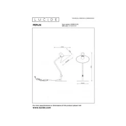 Lucide PEPIJN - Tafellamp - 1xE14 - 3 StepDim - Zwart