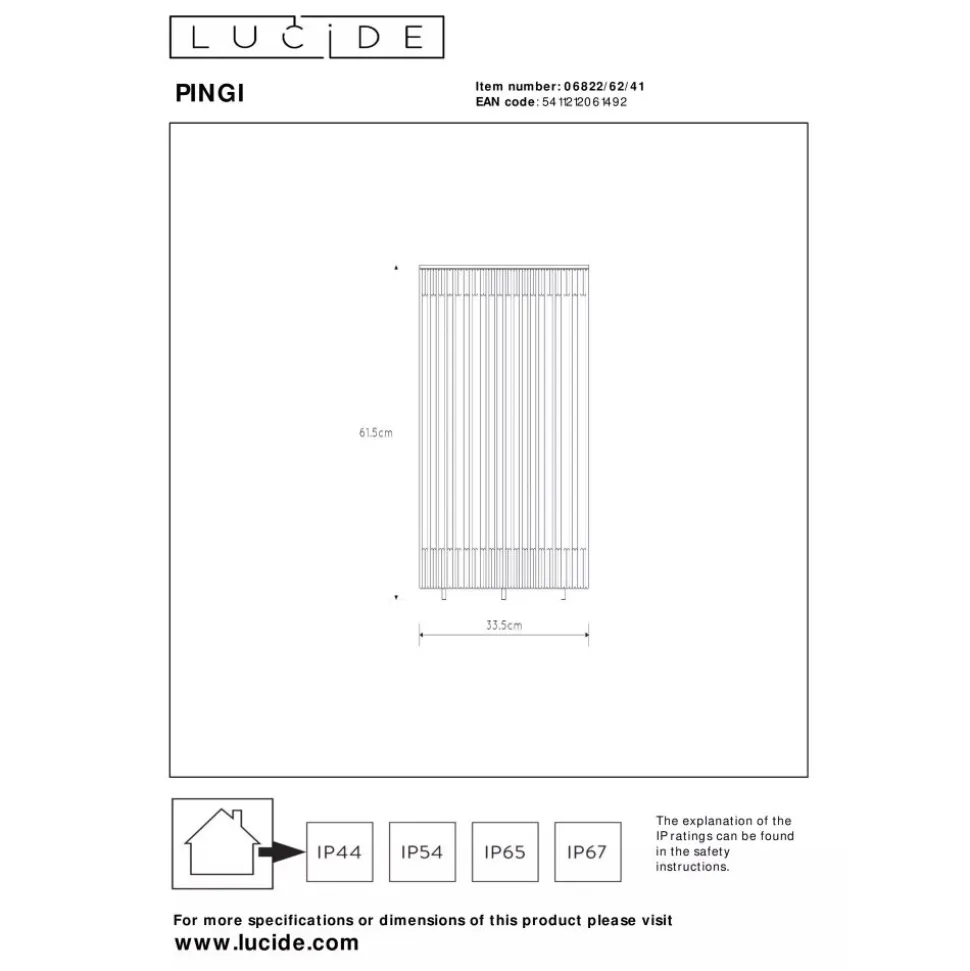 Lucide PINGI Tafellamp Buiten-Taupe-LED Dimb.-3W