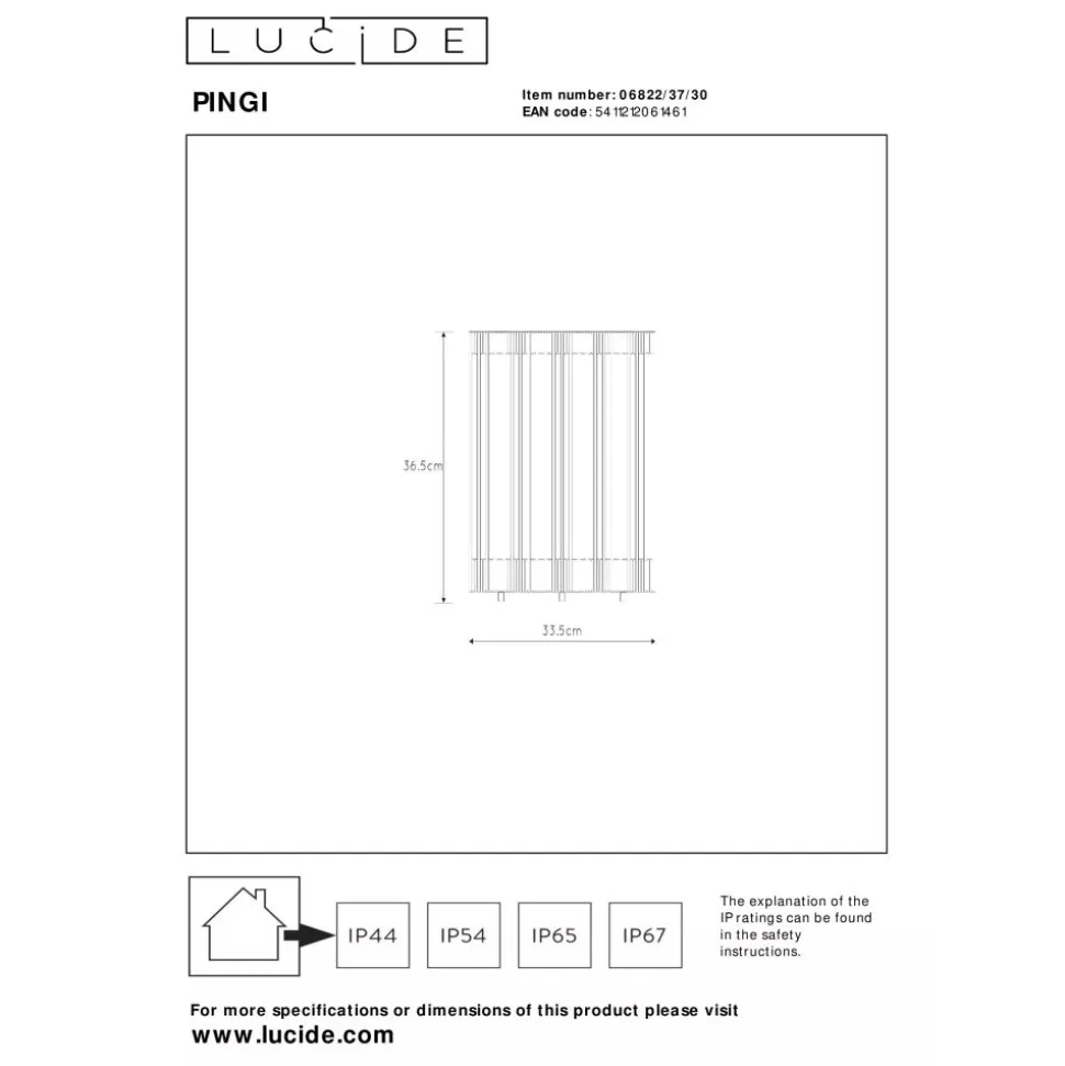 Lucide PINGI Tafellamp Buiten-Zwart-LED Dimb.-3W