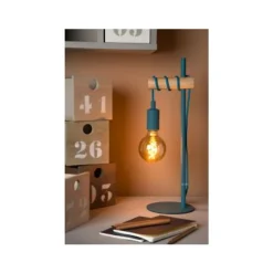 Lucide POLA - Tafellamp Kinderkamer - Ø 15 cm - 1xE27 - Blauw