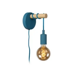 Lucide POLA - Wandlamp Kinderkamer - Ø 12 cm - 1xE27 - Blauw